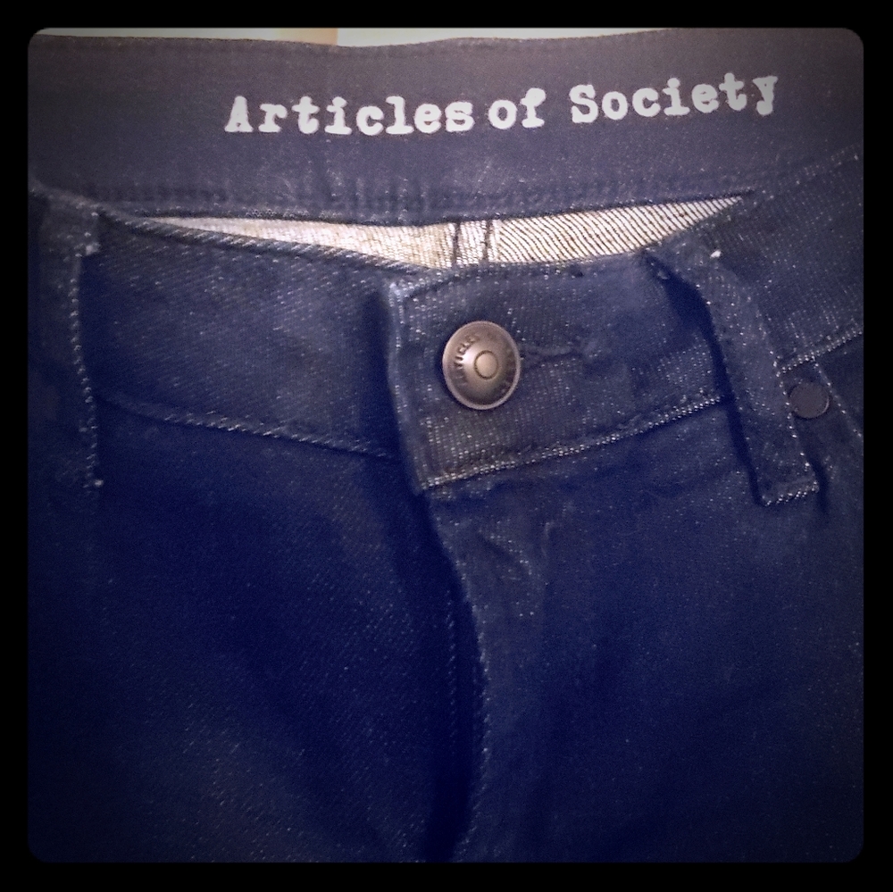 Articles of Society Indigo High-Rise Bell Bottoms